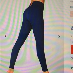 High-waisted seamless rib leggings